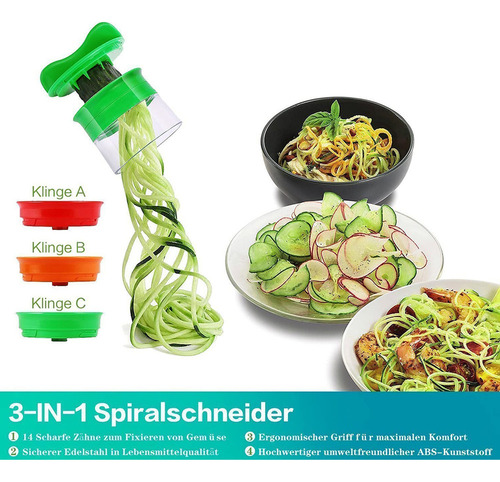 Cks Cortador Manual En Espiral Para Espaguetis Con Verduras