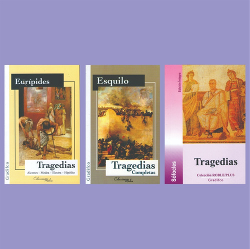 Tragedias Esquilo / Eurípides / Sófocles Lote X 3 Libros