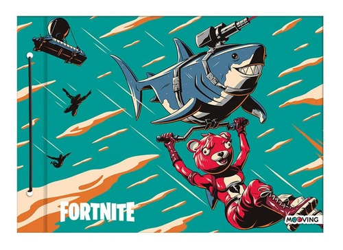 Carpeta Escolar Nro 5 Fortnite Dibujo Cordon Mooving 4209 Ed