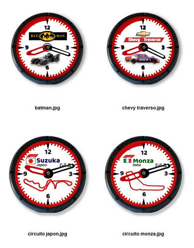 Reloj De Escritorio Impreso En 3d, Modelo Circuito Japon F1 Negro