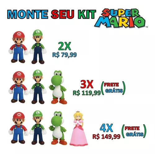 Super Mario Bros Pvc Plástico 12cm Yoshi Luigi Colecionáveis - Manú  Presentes - Colecionáveis - Magazine Luiza