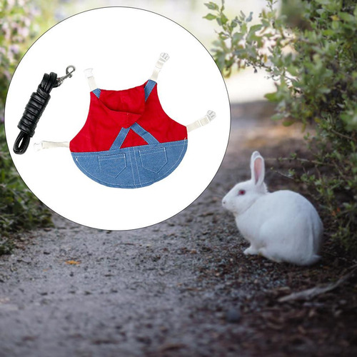Arnés De Conejo Ropa De Conejo Para Mascotas Suave Y S Rojo