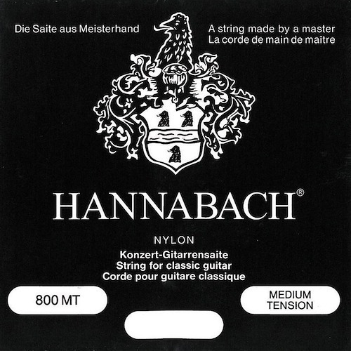 Encordado Guitarra Clásica Hannabach 800mt.tensión Media.