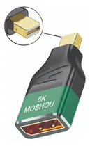 Comprar Adaptador Mini Displayport X Displayport 2.0 Moshou 8k 4k 2k