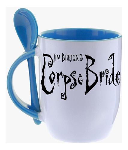 Taza Con Cuchara Emily Y Víctor Dúo Pareja El Cadáver Novia Emily Victor Cadaver De La Novia
