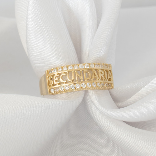 Anillo De Graduación Varios Modelos Prepa Secundaria Oro 10k Secundaria Piedras 8