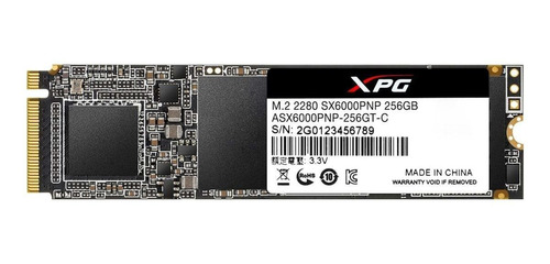 Imagen 1 de 3 de Disco sólido SSD interno XPG SX6000 Pro ASX6000PNP-256GT-C 256GB