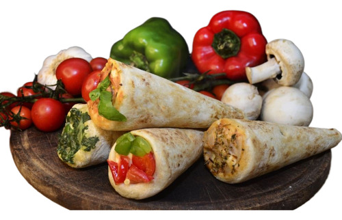12 Conos De Pizza Veganos
