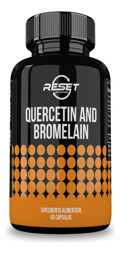 Reset Nutrition | Quercetin with Bromelain 500 mg | Diabetes e hipertensión | Quercetina y Bromelina | 60 Cápsulas