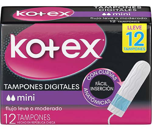 Tampones Digitales Kotex Mini X 12u Pack X8