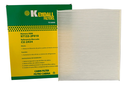 Filtro De Cabina Para Kia Cerato 1.6 05-09    