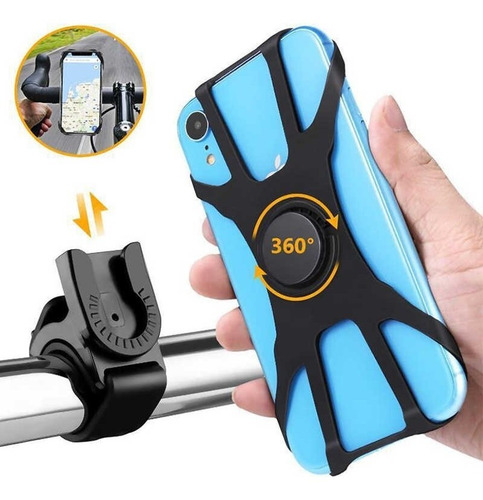 Soporte Celular 360 En Silicona Multifuncional, Moto, Bici