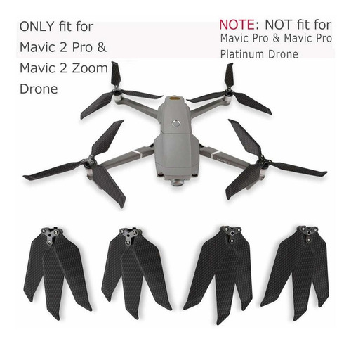 Imagen 2 de 10 de Rcgeek Compatible With Dji Mavic 2 Pro Carbon Fiber Propelle