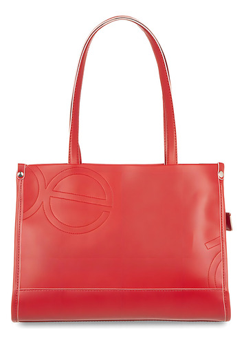 Bolsa Cloe Satchel Para Mujer Grande Asas Reforzadas Color Rojo
