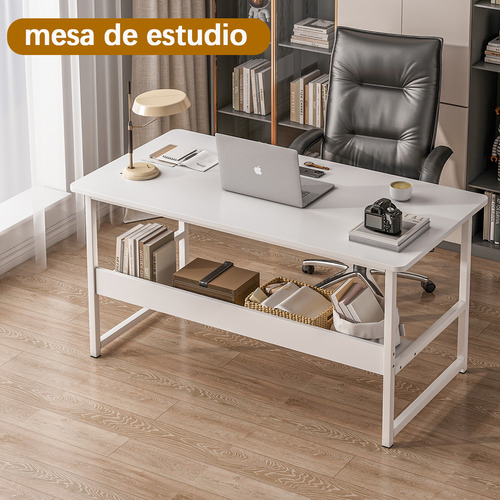 Escritorio Para Oficina Minimalista Moderno Blanco 120x55x73
