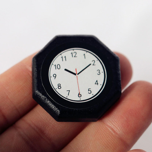 2 Piezas Casa De Muñecas Miniatura 1:12 Relación Reloj De