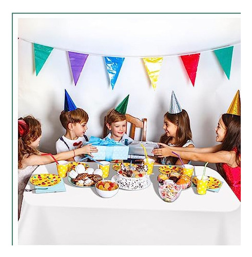 L 6 Pieces Plastic Tablecloths , Disposable Table Covers