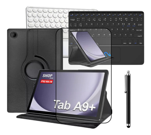 Kit Capa Teclado + Película + Caneta Para Galaxy Tab A9 Plus