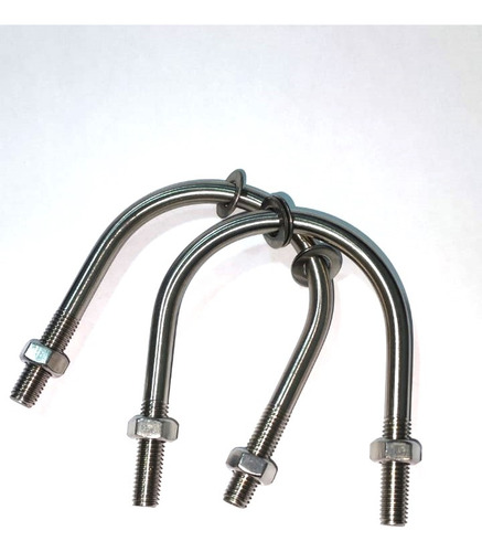 Jgo De 10pzs Abrazadera Tipo U Inox 304 De 2pg