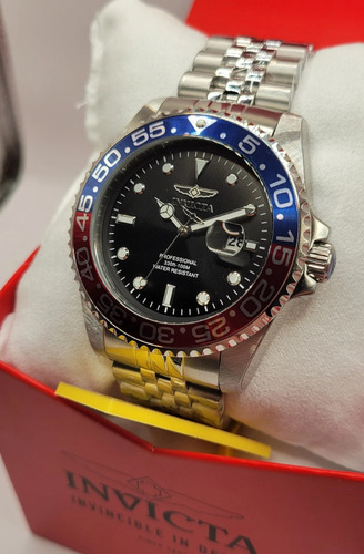 Reloj Invicta Pro Diver 48388 Pepsi Hombre Acero Plateado Plateado Rojo/azul Negro (Reacondicionado)