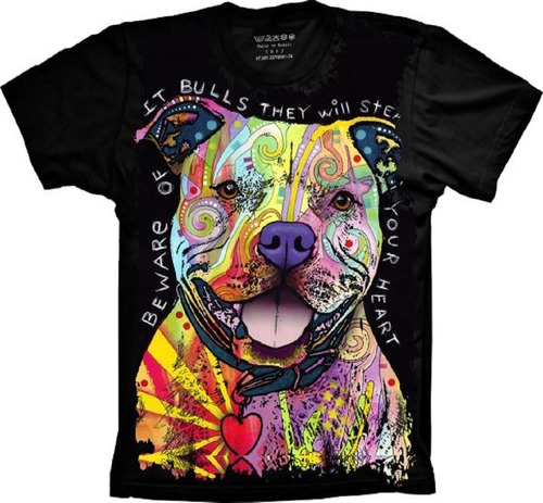 Camiseta Plus Size - Cachorro - Pitbull