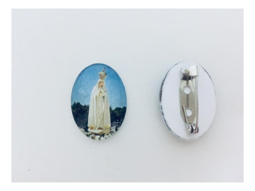 18  Prendedor Oval De La Virgen De Fatima