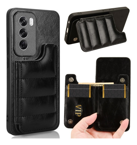 Funda Con Patrón De Vaca Y Bolsillos Para Oppo, Diseño Único