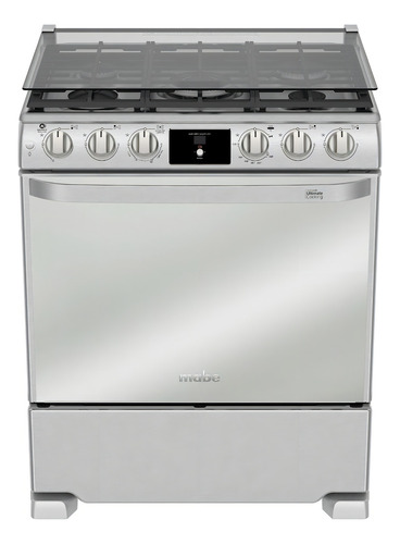 Cocina Mabe DiseñoEM7690CFI color acero inoxidable con puerta con visor 127V