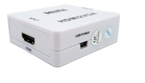 Imagen 2 de 7 de Convertidor Adaptador De Hdmi A Vga Tv Monitor Audio Aux