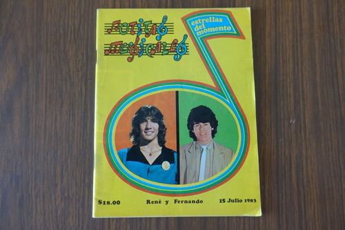 Revista Notitas Musicales René Y Fernando Menudo 1983
