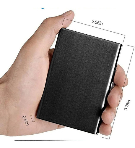 Tarjetero Para Tarjetas De Crédito Carteras para Hombre Mejor en Aleación de Aluminio de Color Negro