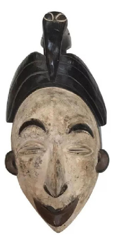 Máscara Africana Em Madeira Etnia Yorubá Nigéria