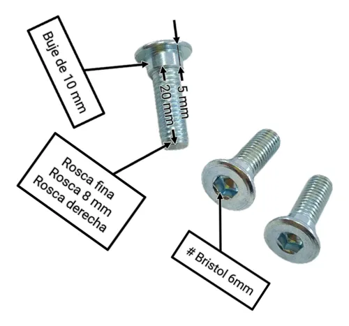 Kit Tornillos Disco Freno Delantero Tvs Apache 160 / 180/200