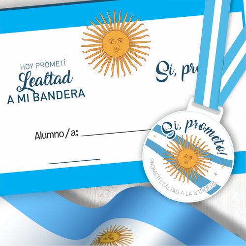 Diploma + Medalla C/cinta Jura Promesa A La Bandera X 20 Uni