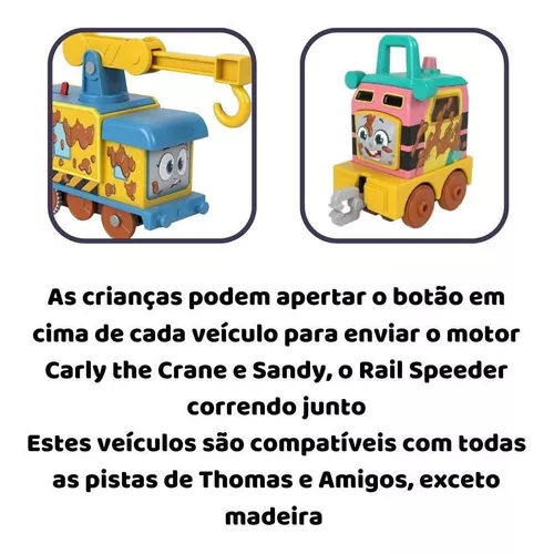 Thomas E Seus Amigos Conjunto Trem Carly E Sandy Motorizado