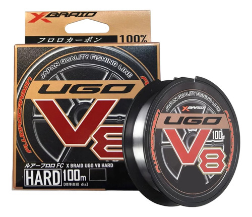 Linha 100% Fluorocarbon X - Braid Ugo V8 Hard 0,30mm 14lbs