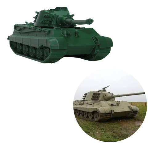 Miniatura Tanque De Guerra Tiger 2 Alemão - Inform 3d
