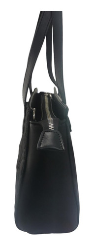 Bolso Cloe Mini Tote Textura Acolchada Color Negro