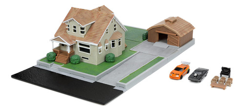 Diorama Dom Toretto Con 2 Autos Fast Furious 4.2 Cm