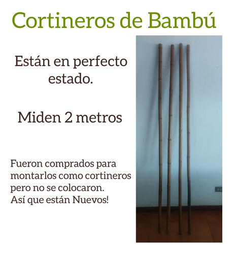 Palos De Bambú O Cortinero