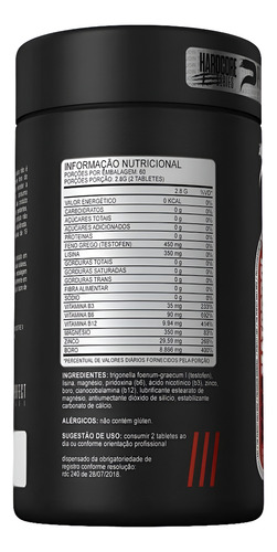 1 Testo Max Boro, Acido Aspartico, Fen Grego+grelo 120cp Sem Sabor