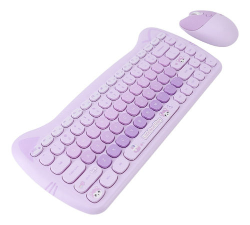 Conjunto De Teclado E Mouse 2.4g Sem Fio De 84 Teclas E 4 Te