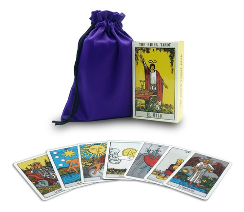 Tarot Sabiduría De Brujas + Rider Waite Kit Español Flor Mor
