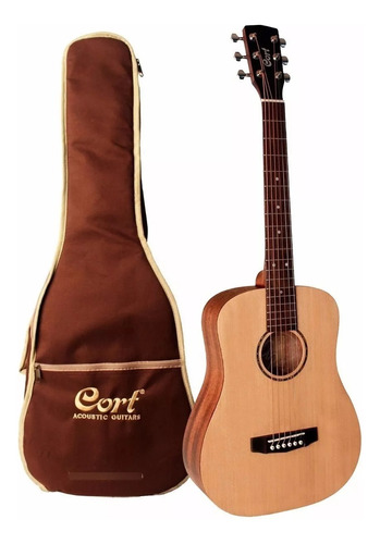 Guitarra Acústica Cort Ad Mini Op 3/4 Viajera Con Funda