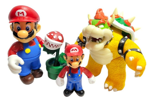 Kit Super Mario Bross, Bowser, Planta Piraña + Regalo Extra