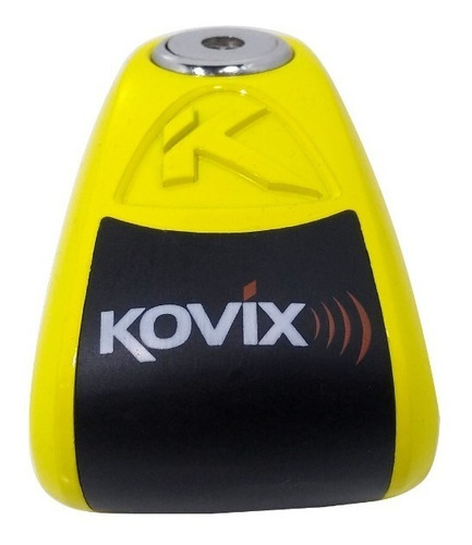 Traba Disco Kovix Con Alarma Amarillo Perno 10mm Hanex Um