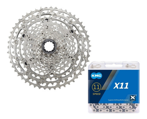 Cassete Shimano Deore M5100 11/51d + Corrente Kmc X11 - 11v