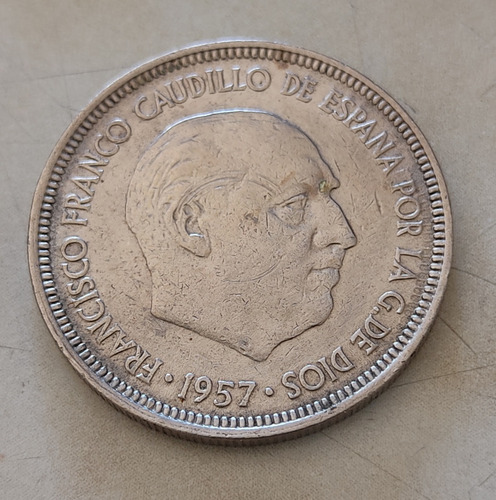 Moneda 5 Pesetas 1957 España, Estrella 65 (coleccionistas)