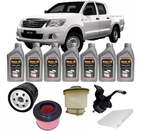 Kit Troca Óleo Filtro Toyota Hilux 3.0 Diesel 2012... 10w40