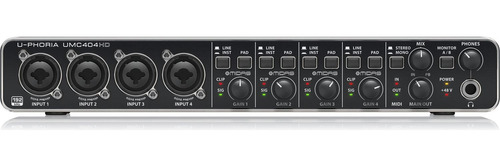 Interface Behringer De Audio U-phoria, 4x4 24-bit/192 Khz, U